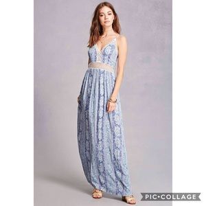 ‼️NWT Soieblu Blue Paisley Print Maxi Dress